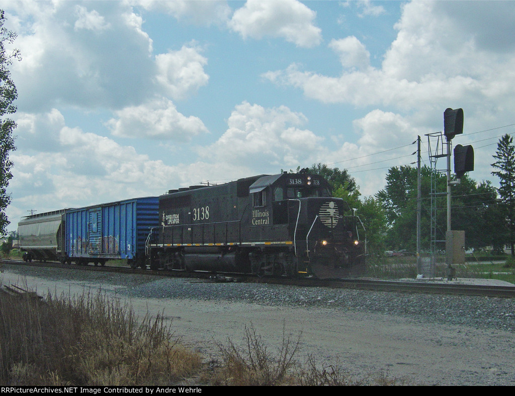 Cloud-Murphed at Highway K as L504 heads north to make a pickup at Quad Sussex